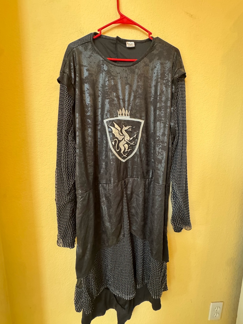 Spirit Halloween Black Medieval Knight Tunic Size XXL